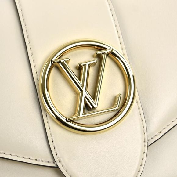 Louis Vuitton Point Neuf Shoulder Bag Smooth Leather Claim White Beige - Picture 16 of 16